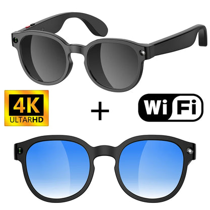 Nouvelles Lunettes Intelligentes IA 2026 : Traduction IA, Caméra HD 8MP, Prise de vue 4K, Appel Bluetooth, Enregistrement, Musique, Lunettes de Soleil Intelligentes