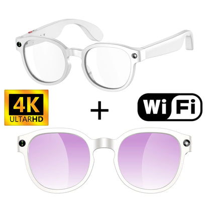 Nouvelles Lunettes Intelligentes IA 2026 : Traduction IA, Caméra HD 8MP, Prise de vue 4K, Appel Bluetooth, Enregistrement, Musique, Lunettes de Soleil Intelligentes